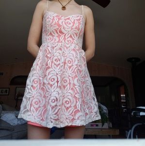 Beautiful coral and cream Sun Dress